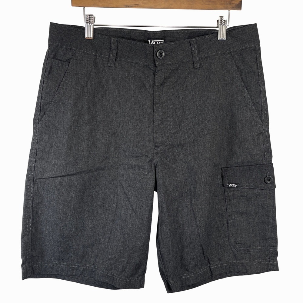Vans Mens Cargo Hybrid Shorts 34 Charcoal Grey Skater Beach Surf Streetwear